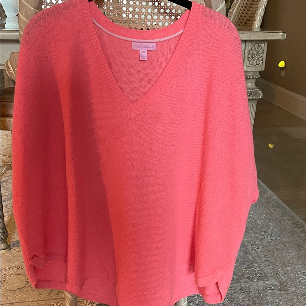 Lilly Pulitzer Pink V-Neck Sweater